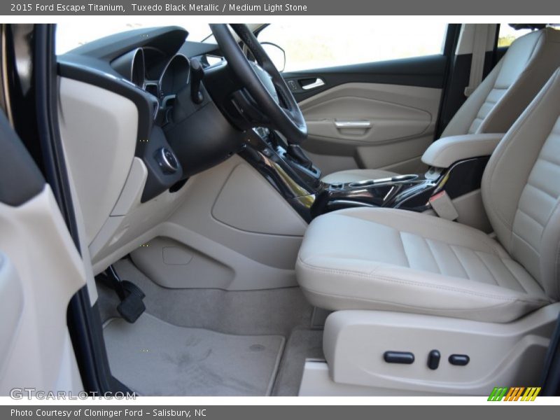 Tuxedo Black Metallic / Medium Light Stone 2015 Ford Escape Titanium