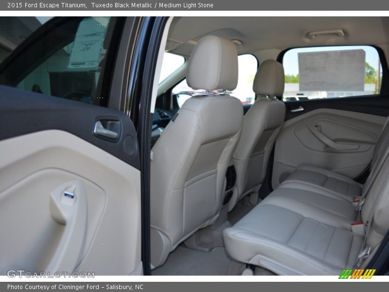 Tuxedo Black Metallic / Medium Light Stone 2015 Ford Escape Titanium