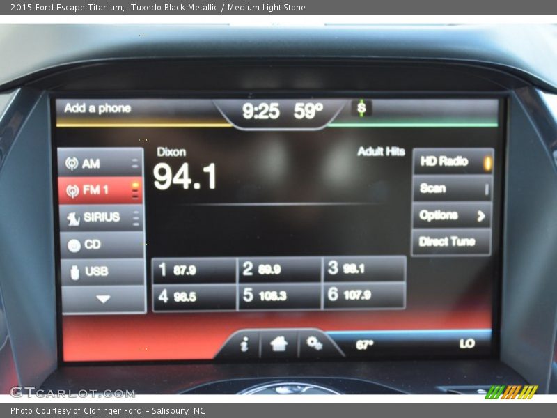 Tuxedo Black Metallic / Medium Light Stone 2015 Ford Escape Titanium