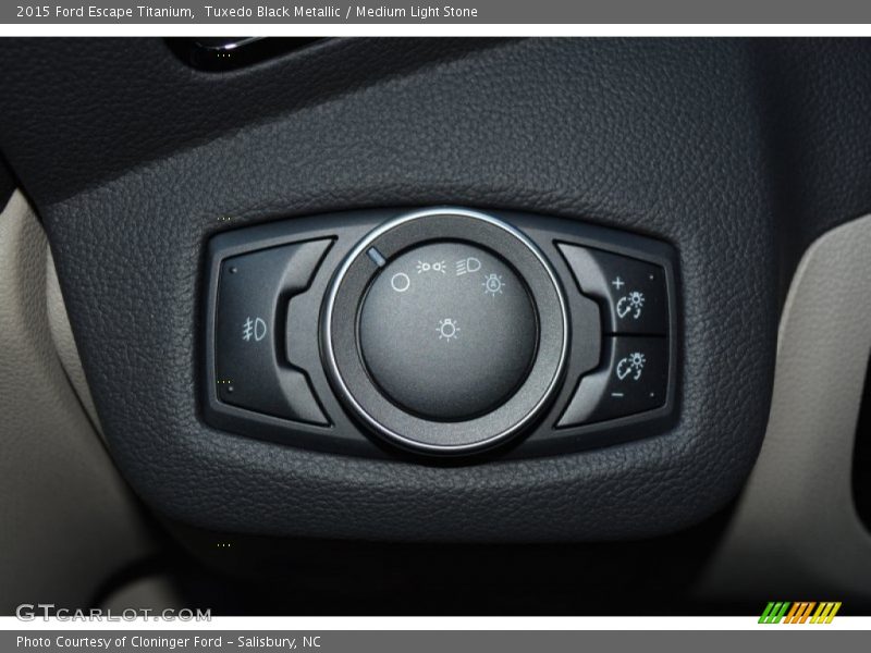 Tuxedo Black Metallic / Medium Light Stone 2015 Ford Escape Titanium
