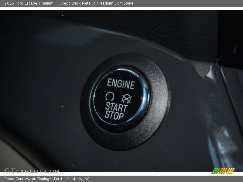 Tuxedo Black Metallic / Medium Light Stone 2015 Ford Escape Titanium