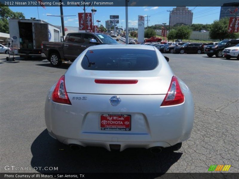 Brilliant Silver / Persimmon 2012 Nissan 370Z Touring Coupe