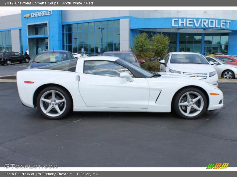 Arctic White / Red 2012 Chevrolet Corvette Coupe