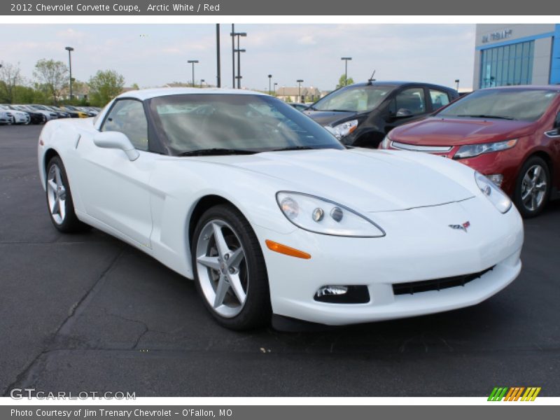 Arctic White / Red 2012 Chevrolet Corvette Coupe