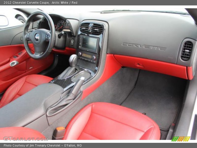 Arctic White / Red 2012 Chevrolet Corvette Coupe