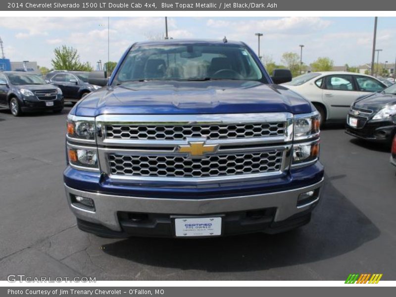 Blue Topaz Metallic / Jet Black/Dark Ash 2014 Chevrolet Silverado 1500 LT Double Cab 4x4