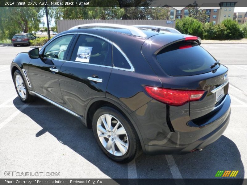Malbec Black / Wheat 2014 Infiniti QX70 AWD