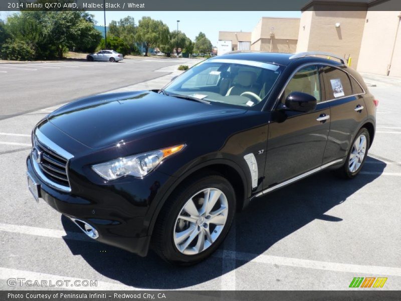 Malbec Black / Wheat 2014 Infiniti QX70 AWD