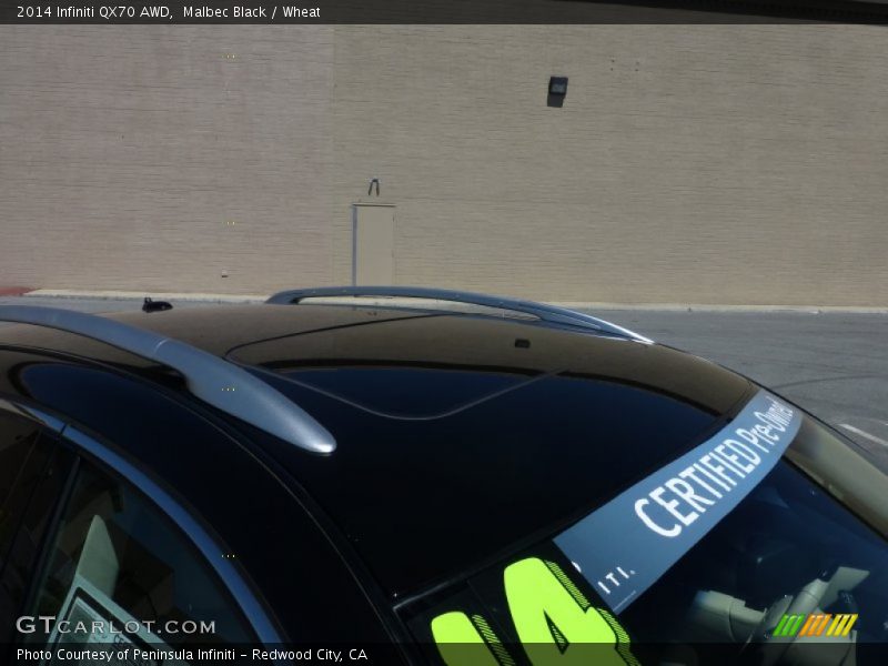 Malbec Black / Wheat 2014 Infiniti QX70 AWD