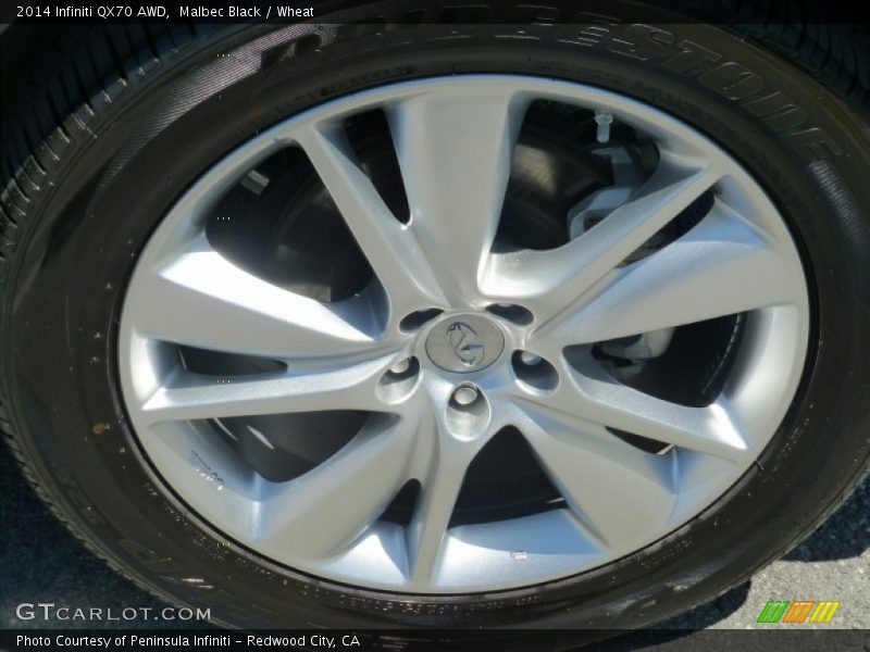 Malbec Black / Wheat 2014 Infiniti QX70 AWD