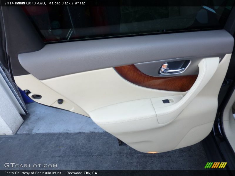 Malbec Black / Wheat 2014 Infiniti QX70 AWD