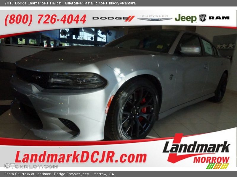 Billet Silver Metallic / SRT Black/Alcantara 2015 Dodge Charger SRT Hellcat