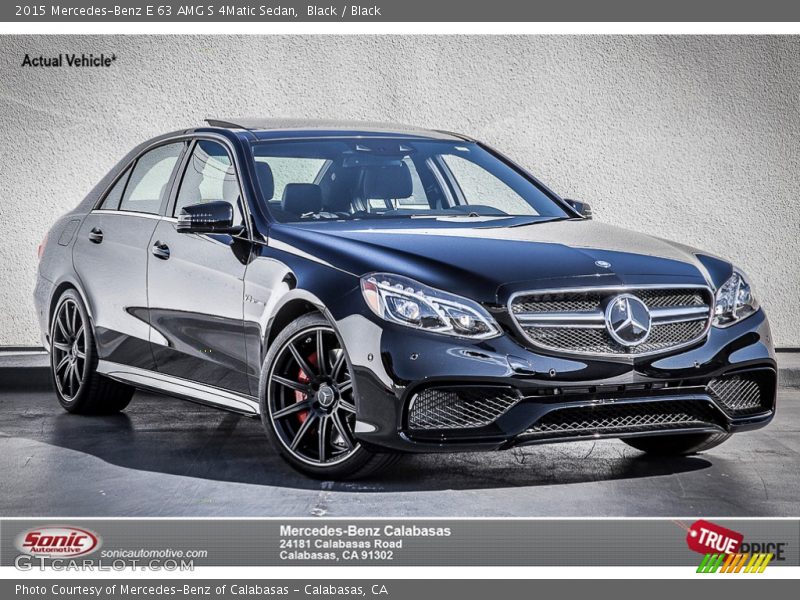 Black / Black 2015 Mercedes-Benz E 63 AMG S 4Matic Sedan