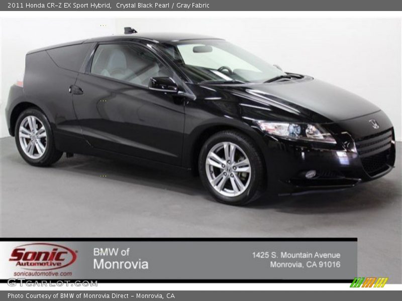 Crystal Black Pearl / Gray Fabric 2011 Honda CR-Z EX Sport Hybrid