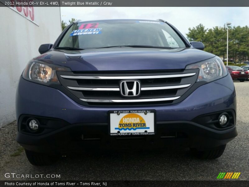 Twilight Blue Metallic / Gray 2012 Honda CR-V EX-L 4WD