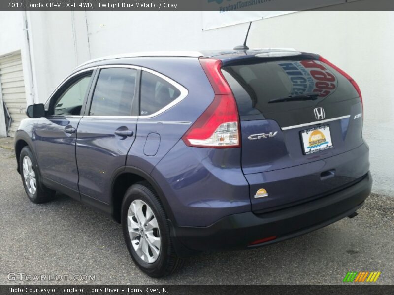 Twilight Blue Metallic / Gray 2012 Honda CR-V EX-L 4WD