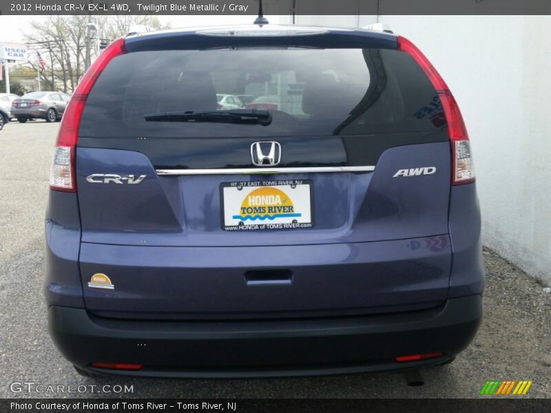 Twilight Blue Metallic / Gray 2012 Honda CR-V EX-L 4WD