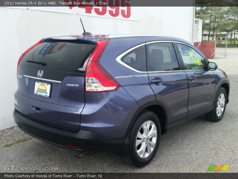 Twilight Blue Metallic / Gray 2012 Honda CR-V EX-L 4WD