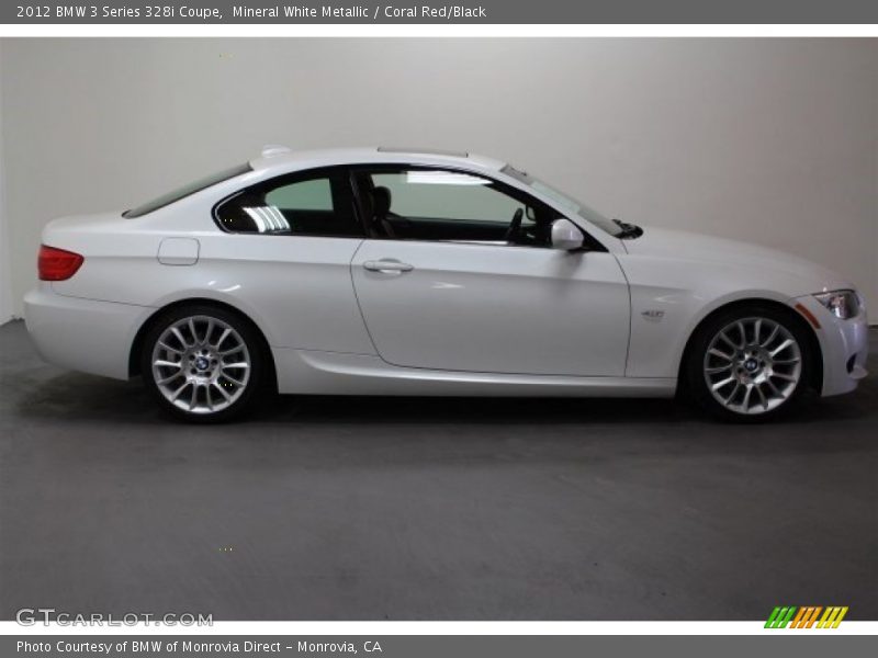 Mineral White Metallic / Coral Red/Black 2012 BMW 3 Series 328i Coupe