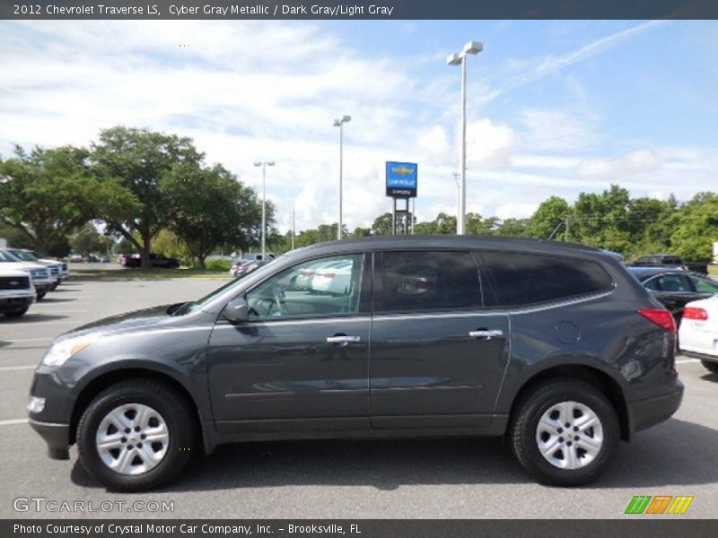Cyber Gray Metallic / Dark Gray/Light Gray 2012 Chevrolet Traverse LS