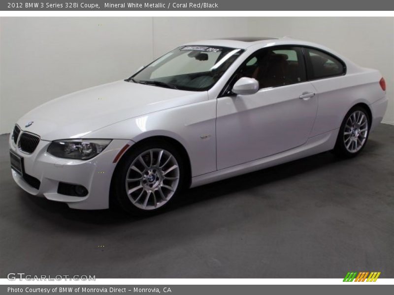 Mineral White Metallic / Coral Red/Black 2012 BMW 3 Series 328i Coupe