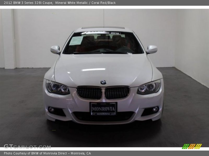 Mineral White Metallic / Coral Red/Black 2012 BMW 3 Series 328i Coupe