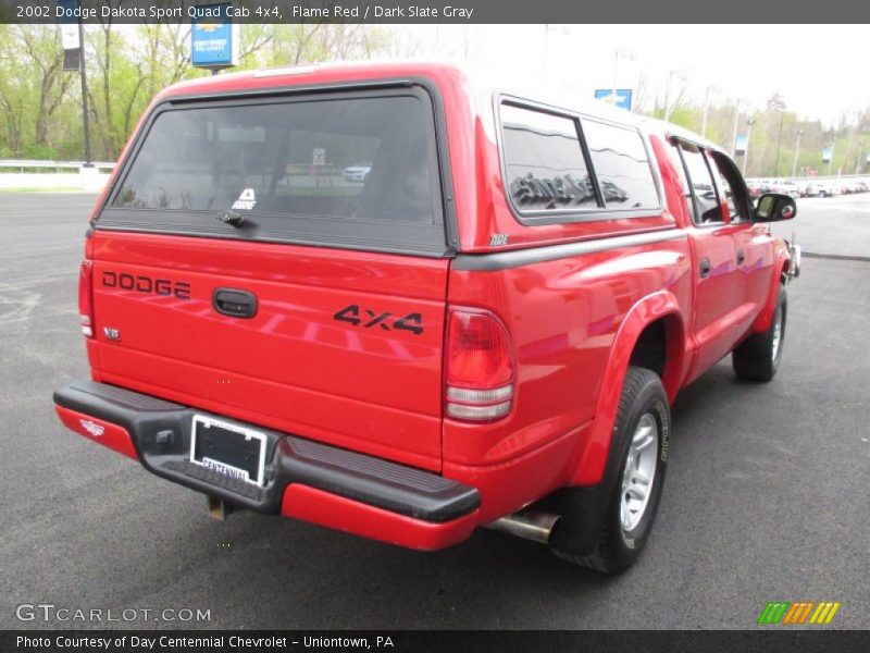 Flame Red / Dark Slate Gray 2002 Dodge Dakota Sport Quad Cab 4x4