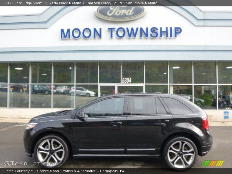 Tuxedo Black Metallic / Charcoal Black/Liquid Silver Smoke Metallic 2013 Ford Edge Sport