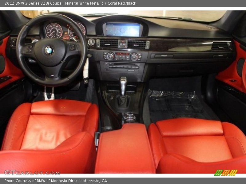 Mineral White Metallic / Coral Red/Black 2012 BMW 3 Series 328i Coupe