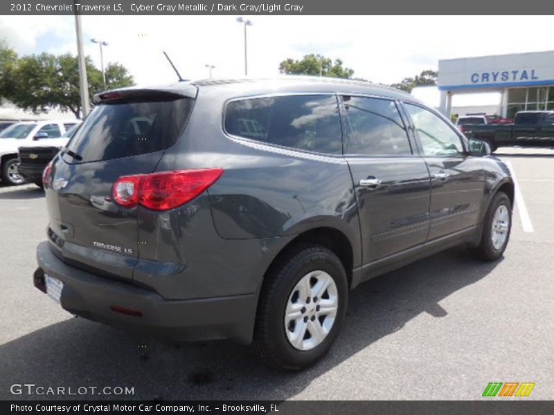 Cyber Gray Metallic / Dark Gray/Light Gray 2012 Chevrolet Traverse LS