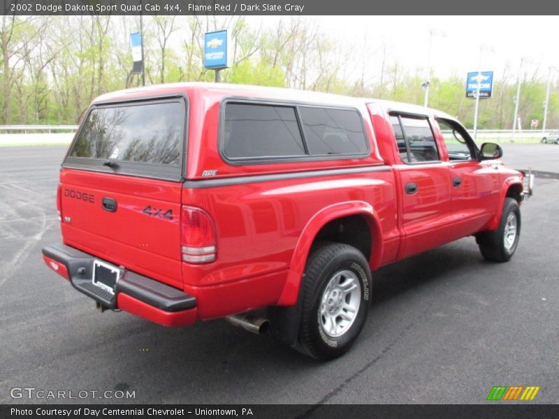 Flame Red / Dark Slate Gray 2002 Dodge Dakota Sport Quad Cab 4x4