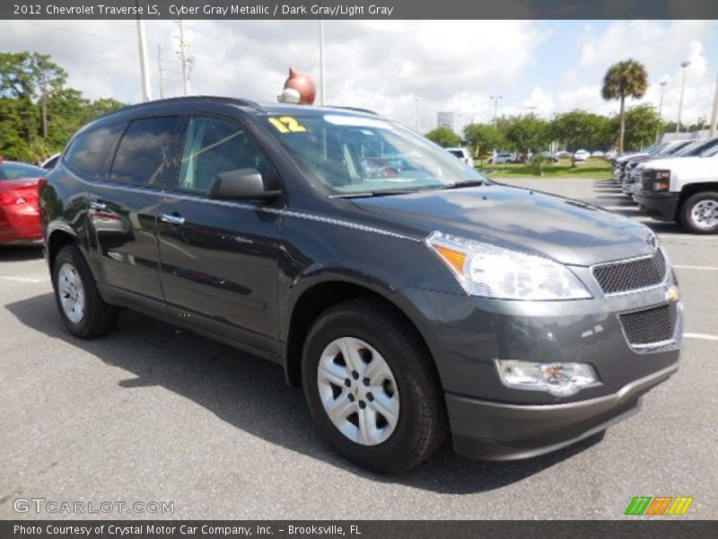 Cyber Gray Metallic / Dark Gray/Light Gray 2012 Chevrolet Traverse LS