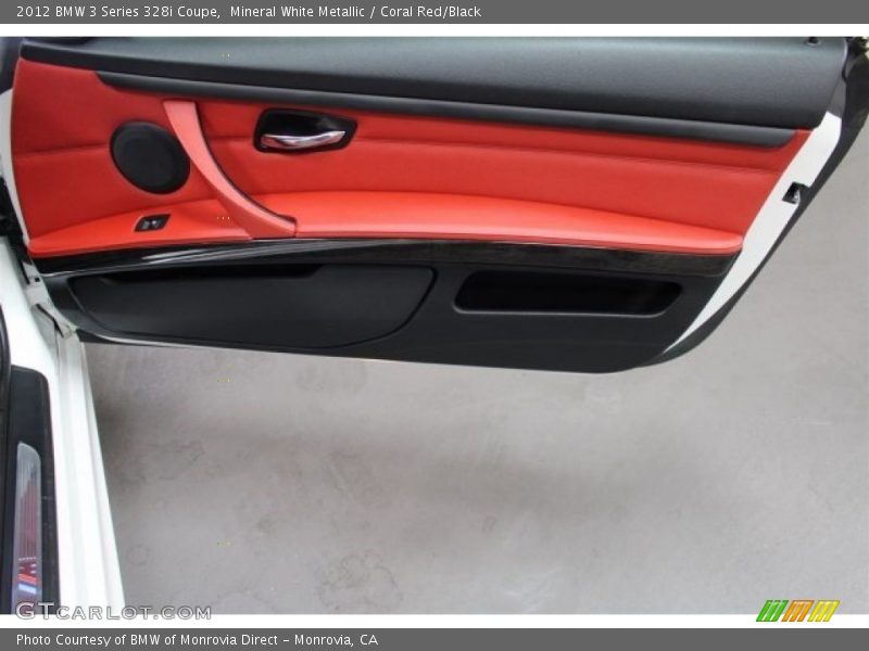 Mineral White Metallic / Coral Red/Black 2012 BMW 3 Series 328i Coupe