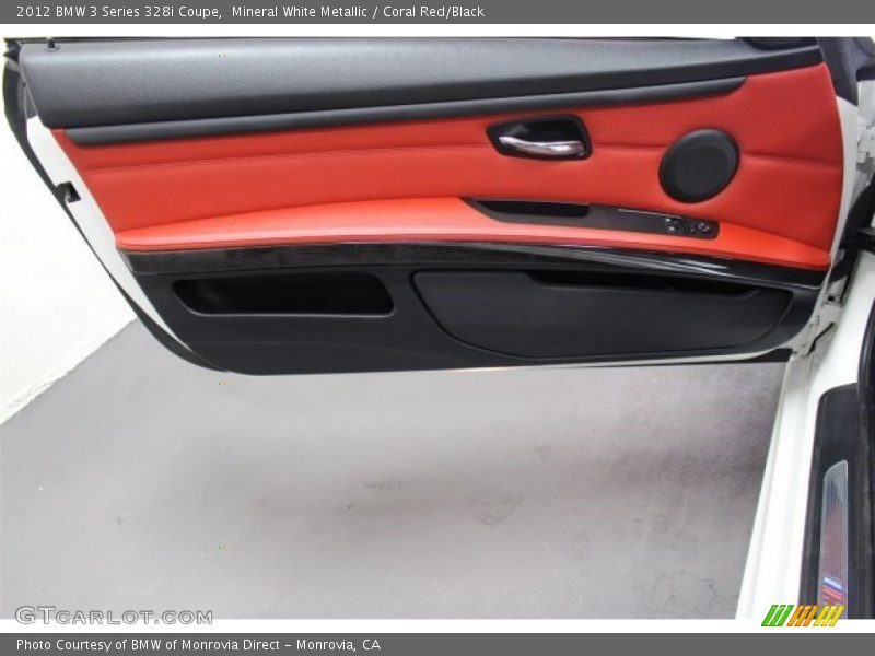 Mineral White Metallic / Coral Red/Black 2012 BMW 3 Series 328i Coupe