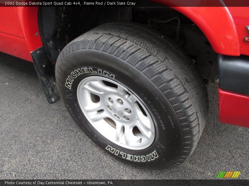 Flame Red / Dark Slate Gray 2002 Dodge Dakota Sport Quad Cab 4x4