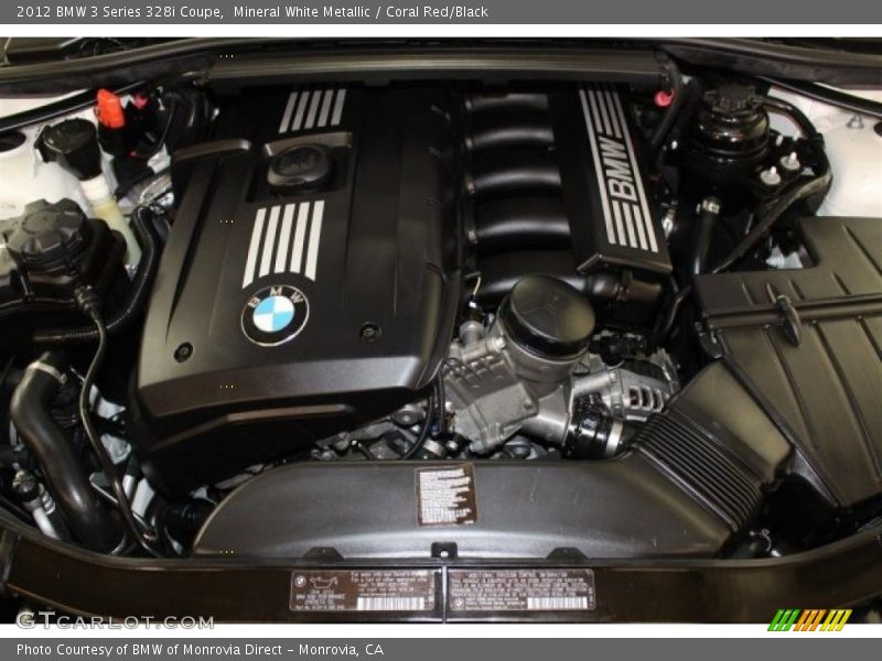 Mineral White Metallic / Coral Red/Black 2012 BMW 3 Series 328i Coupe