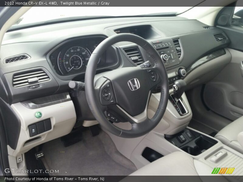 Twilight Blue Metallic / Gray 2012 Honda CR-V EX-L 4WD