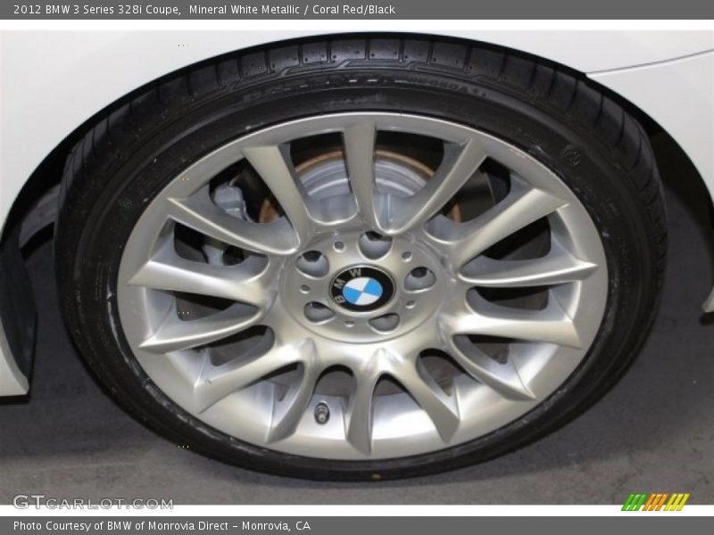 Mineral White Metallic / Coral Red/Black 2012 BMW 3 Series 328i Coupe