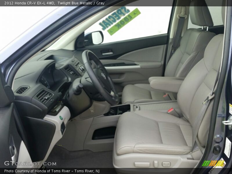 Twilight Blue Metallic / Gray 2012 Honda CR-V EX-L 4WD