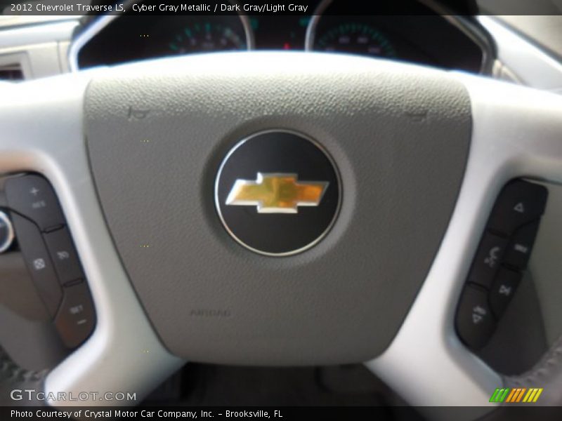 Cyber Gray Metallic / Dark Gray/Light Gray 2012 Chevrolet Traverse LS