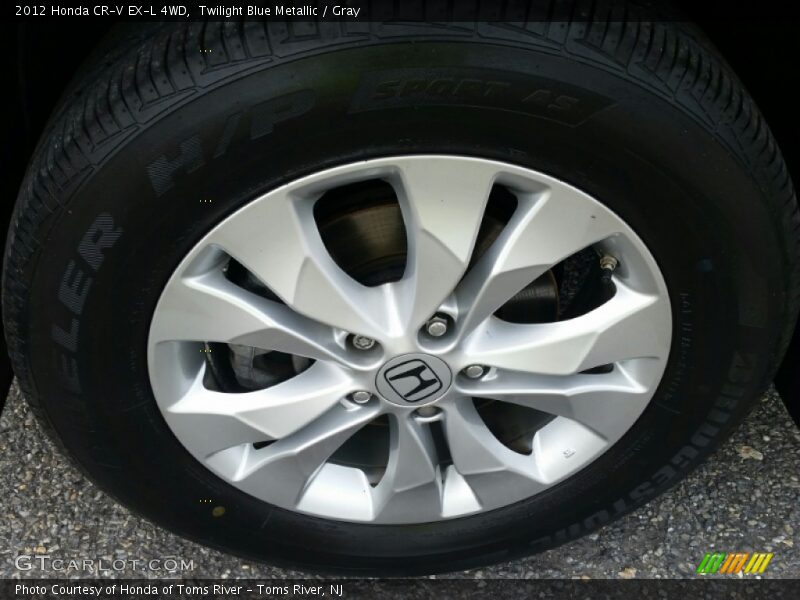 Twilight Blue Metallic / Gray 2012 Honda CR-V EX-L 4WD