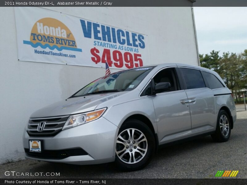 Alabaster Silver Metallic / Gray 2011 Honda Odyssey EX-L
