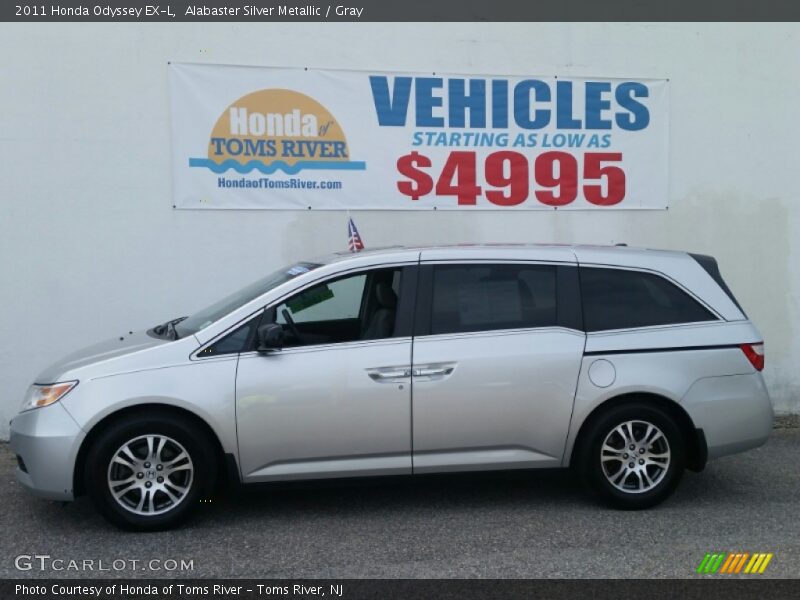 Alabaster Silver Metallic / Gray 2011 Honda Odyssey EX-L