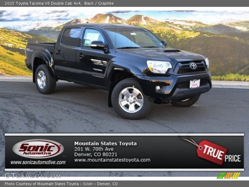 Black / Graphite 2015 Toyota Tacoma V6 Double Cab 4x4