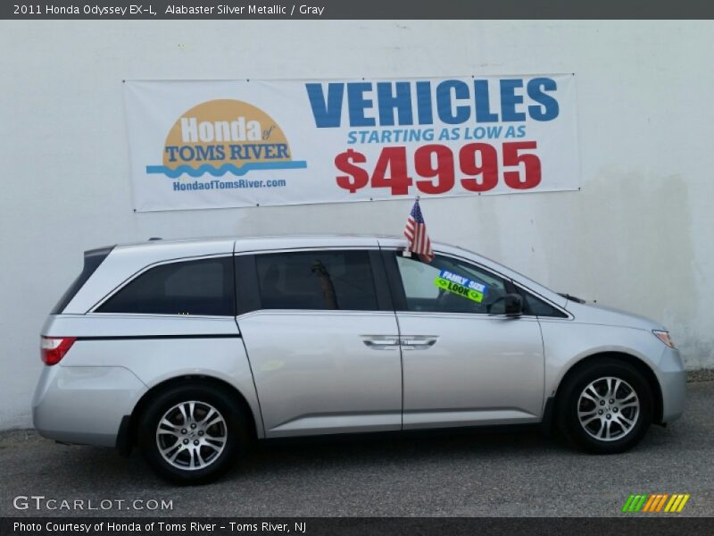 Alabaster Silver Metallic / Gray 2011 Honda Odyssey EX-L