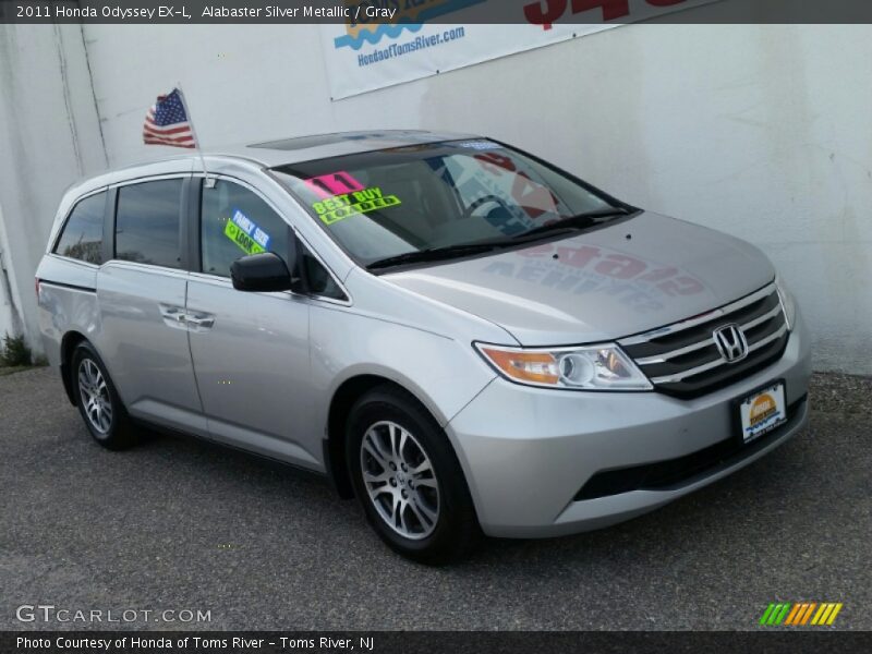 Alabaster Silver Metallic / Gray 2011 Honda Odyssey EX-L