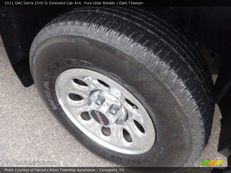 Pure Silver Metallic / Dark Titanium 2011 GMC Sierra 1500 SL Extended Cab 4x4