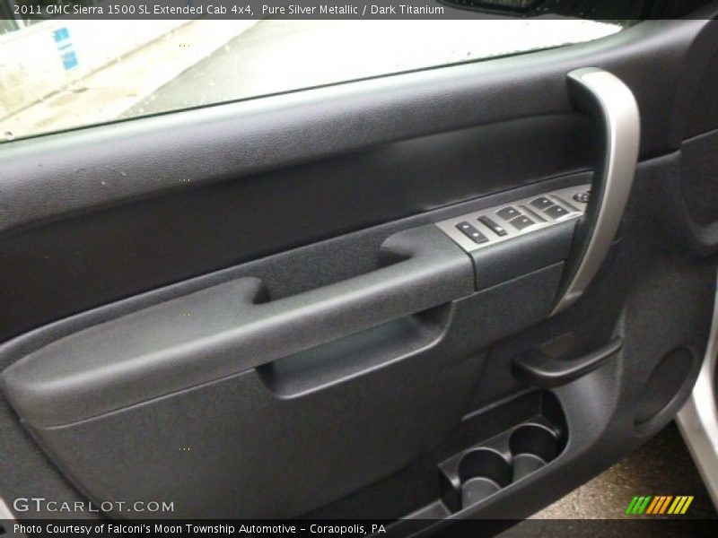 Pure Silver Metallic / Dark Titanium 2011 GMC Sierra 1500 SL Extended Cab 4x4