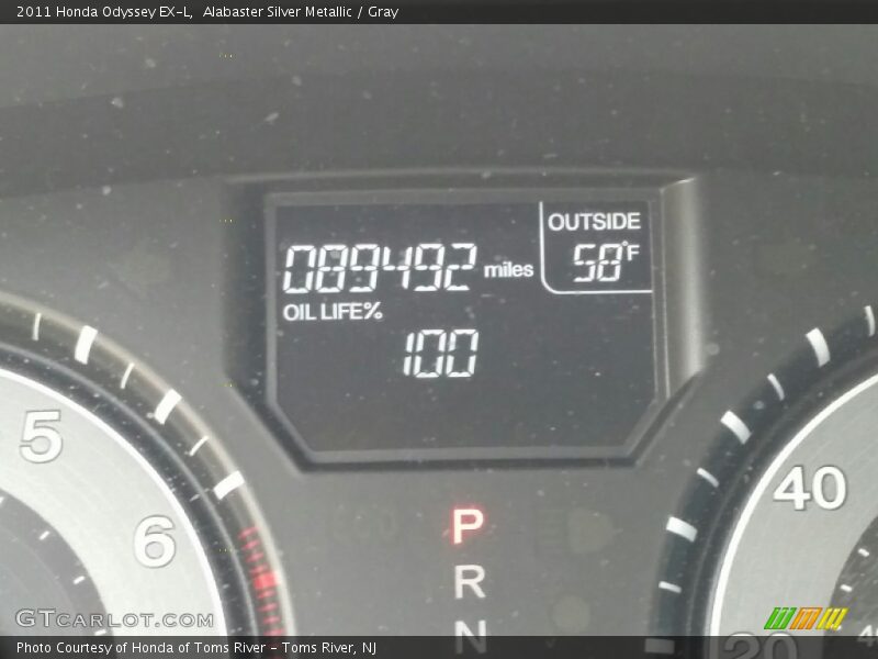 Alabaster Silver Metallic / Gray 2011 Honda Odyssey EX-L