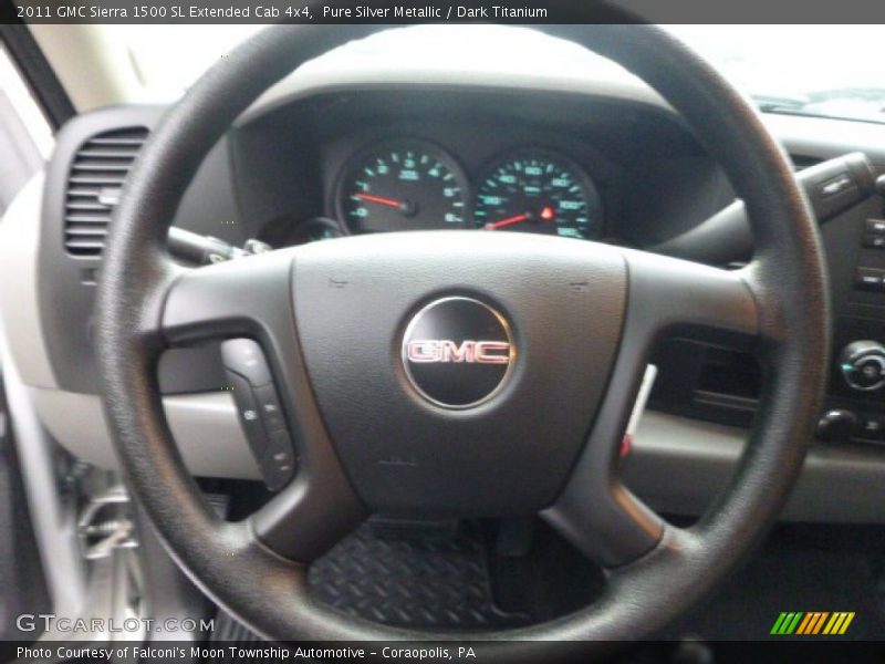 Pure Silver Metallic / Dark Titanium 2011 GMC Sierra 1500 SL Extended Cab 4x4